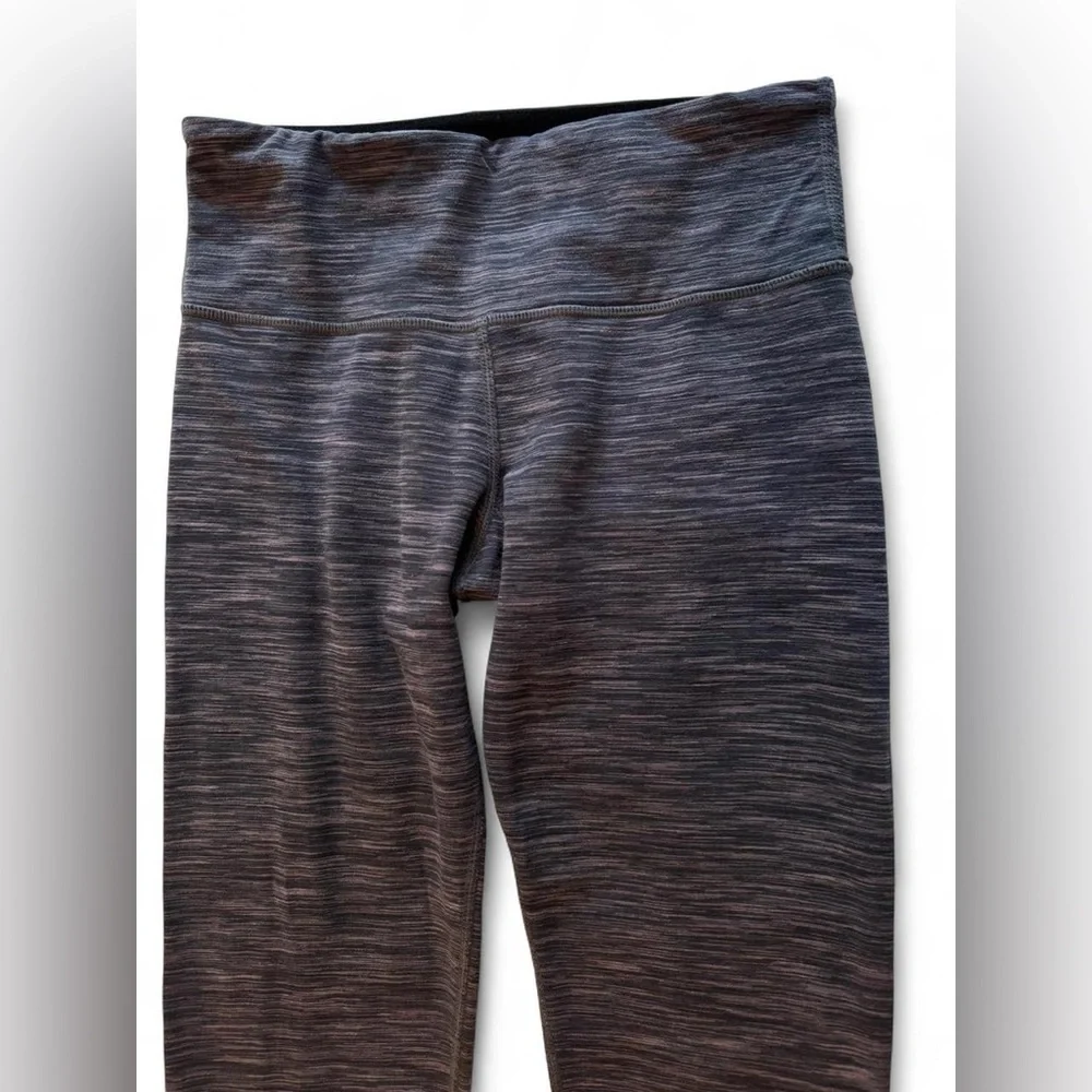 2012 Lululemon Wunder Under Crop Space Dye Black Coal Size 4 High Rise